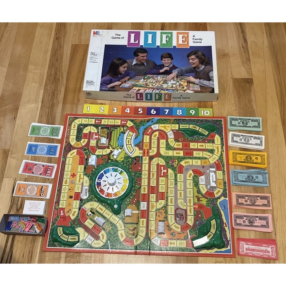 Vintage 1985 The Game Of Life Board Game Milton Bradley COMPLETE Nice 80s
